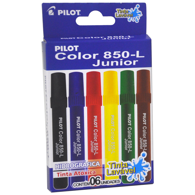 Caneta Hidrográfica Color 850-L Junior - Pilot (Kit com 6 cores)