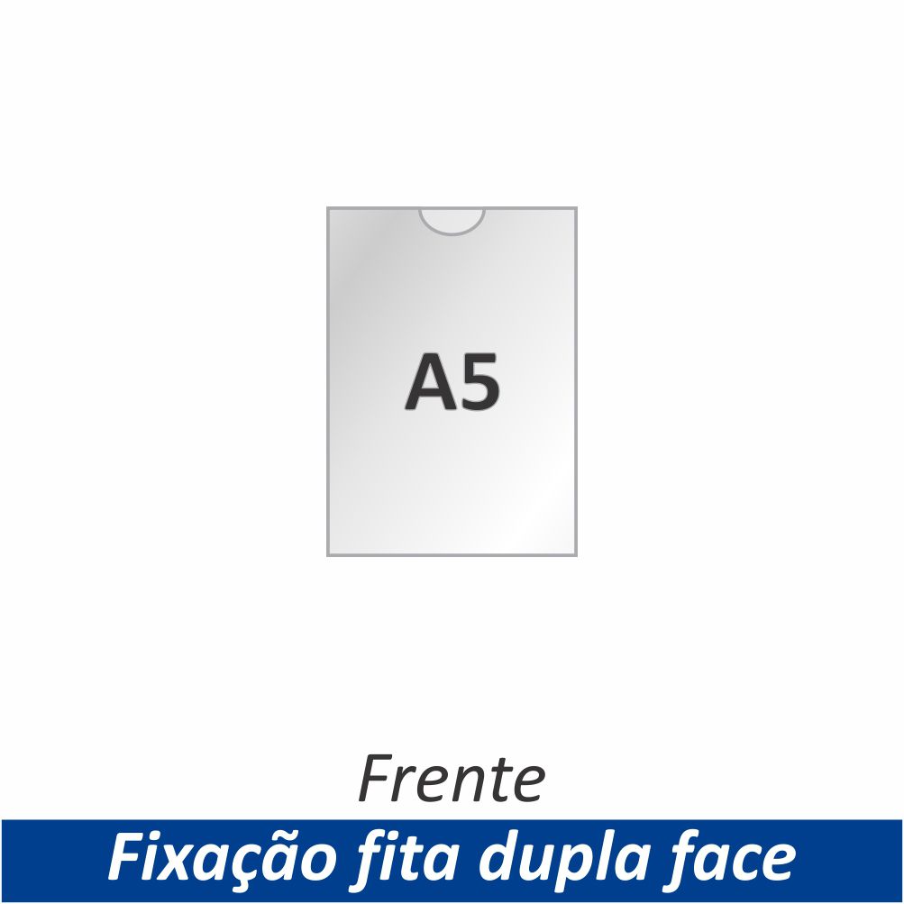 Display A5 em Acrílico com Fixação Fita Adesiva Dupla Face - Clace 1 UN