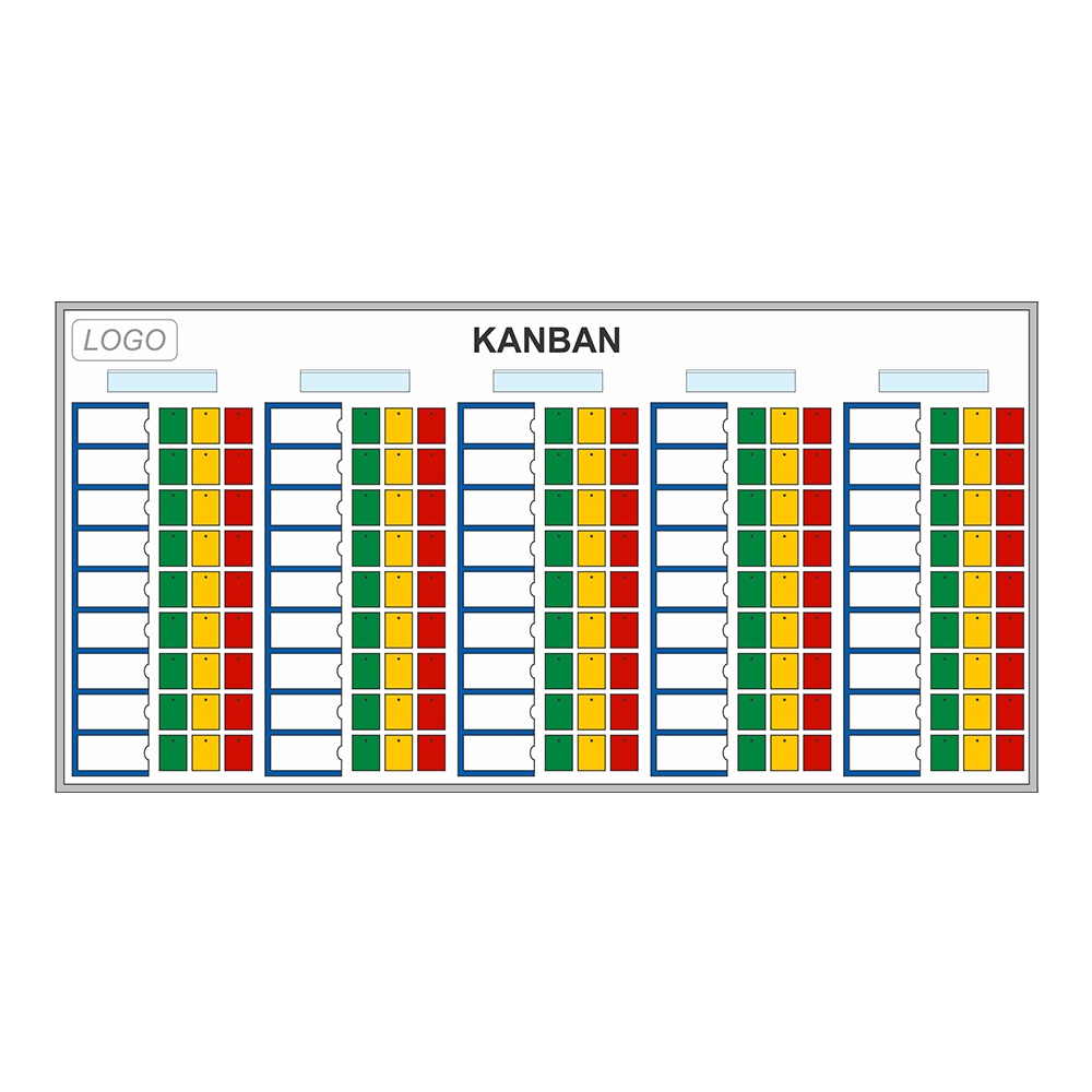 Quadro Kanban para Cartões (Acompanha Cartões) - 180 x 90 cm