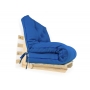 Sofa Cama Solteiro Futon Dobrável Azul Royal