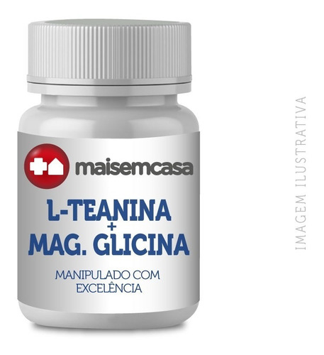 L Teanina 500mg + Magnésio Glicina 200mg 140 Cápsulas