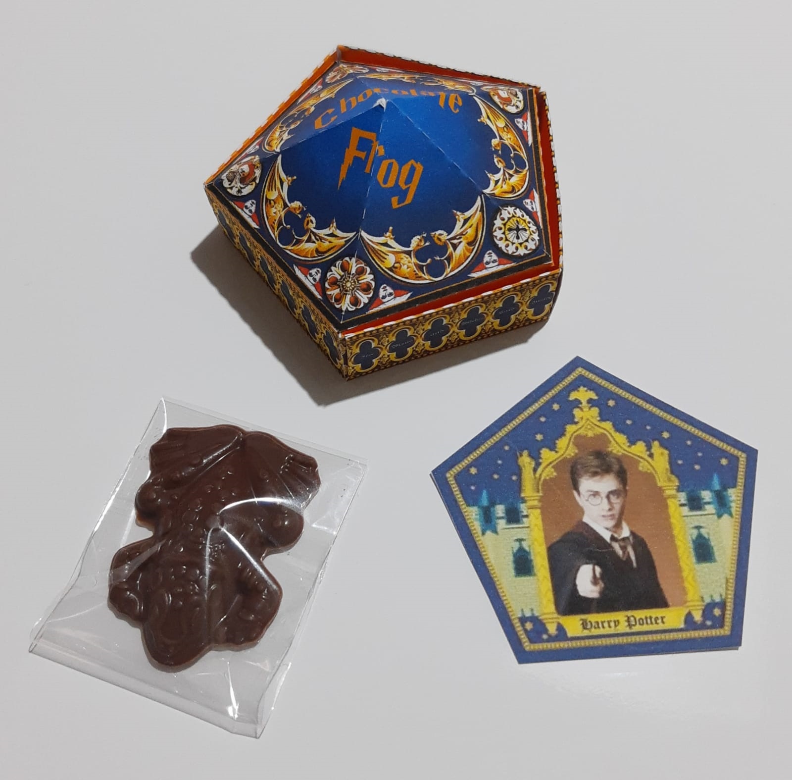 Sapo de Chocolate com caixa e card  ( Sapo magrinho)