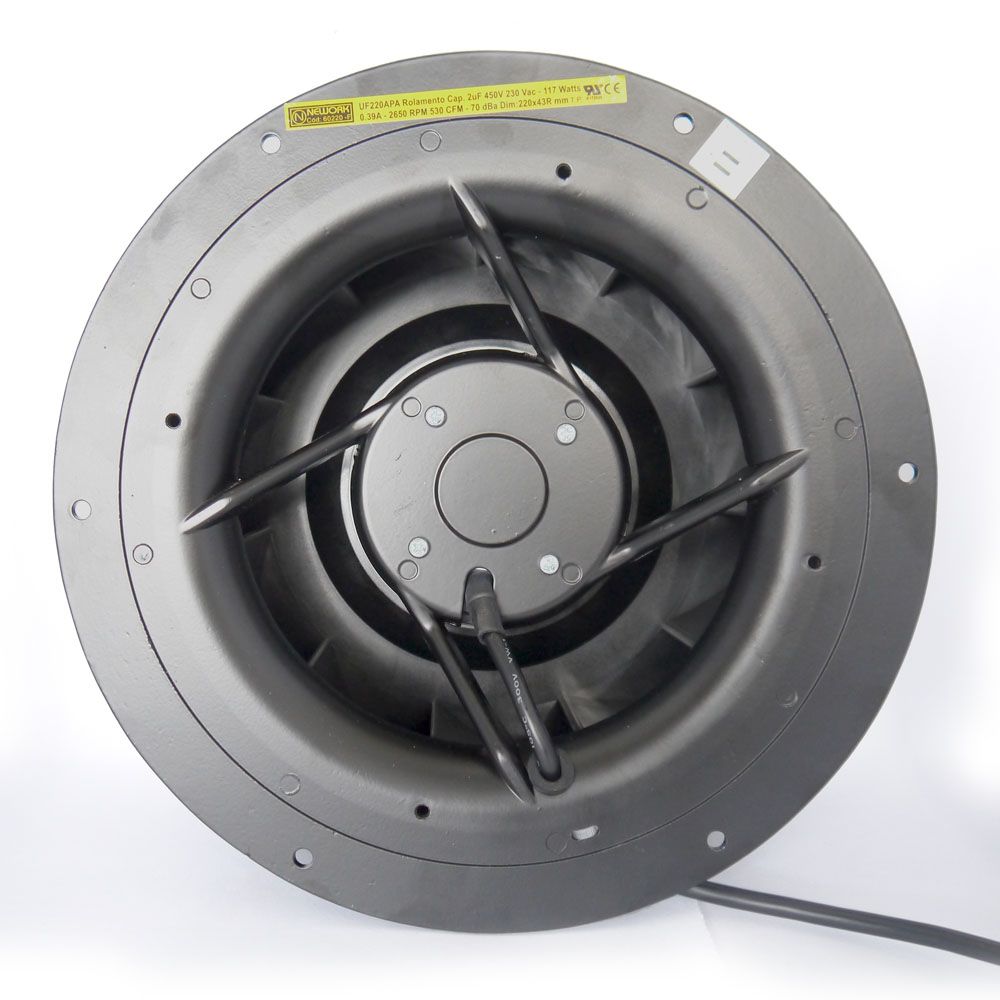 Ventilador Radial Centrifugo Código 60.220-F Dimensão(mm) 220X98R 230VAC
