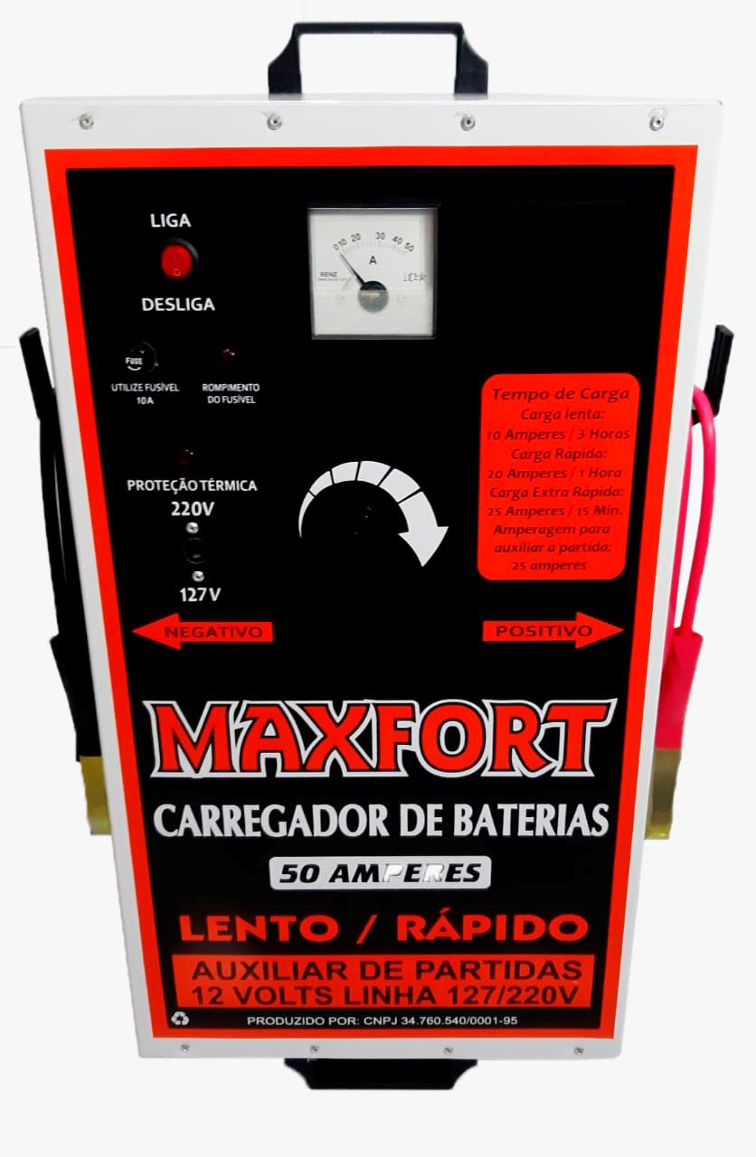 Carregador de Bateria 50/a 12 v (1 relógio) MX1 MAXFORT