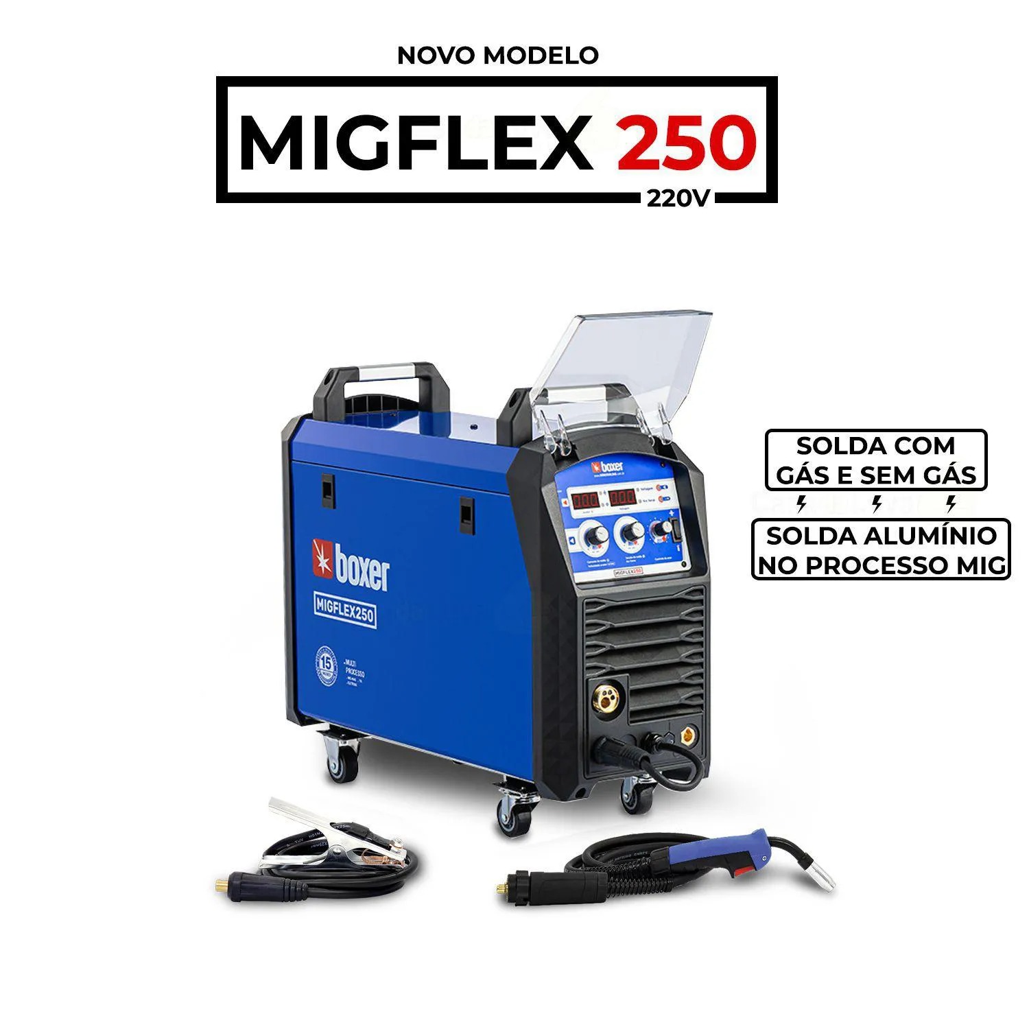 Máquina De Solda / Inversora Inverter Boxer Migflex 250 220v