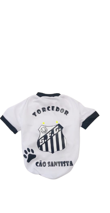 Camiseta de time para Cachorro - Cão Santista - Santos