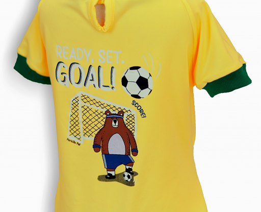 Camiseta para Cachorro com Proteção UV - Amarelo Copa Brasil