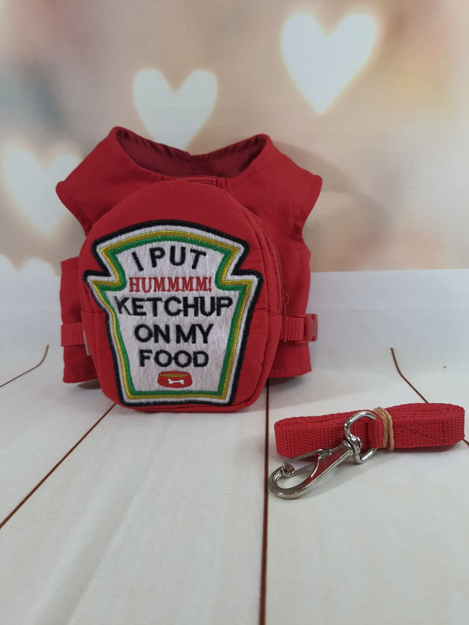 Coleira Peitoral Mochila para Cachorro - Ketchup