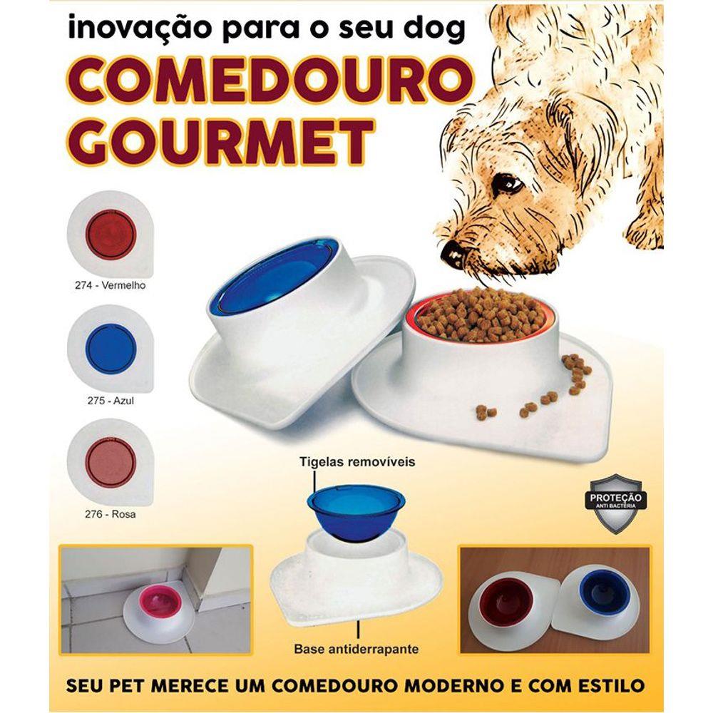 Comedouro gourmet pet flex para cães e gatos com tigela removível e base antiderrapante