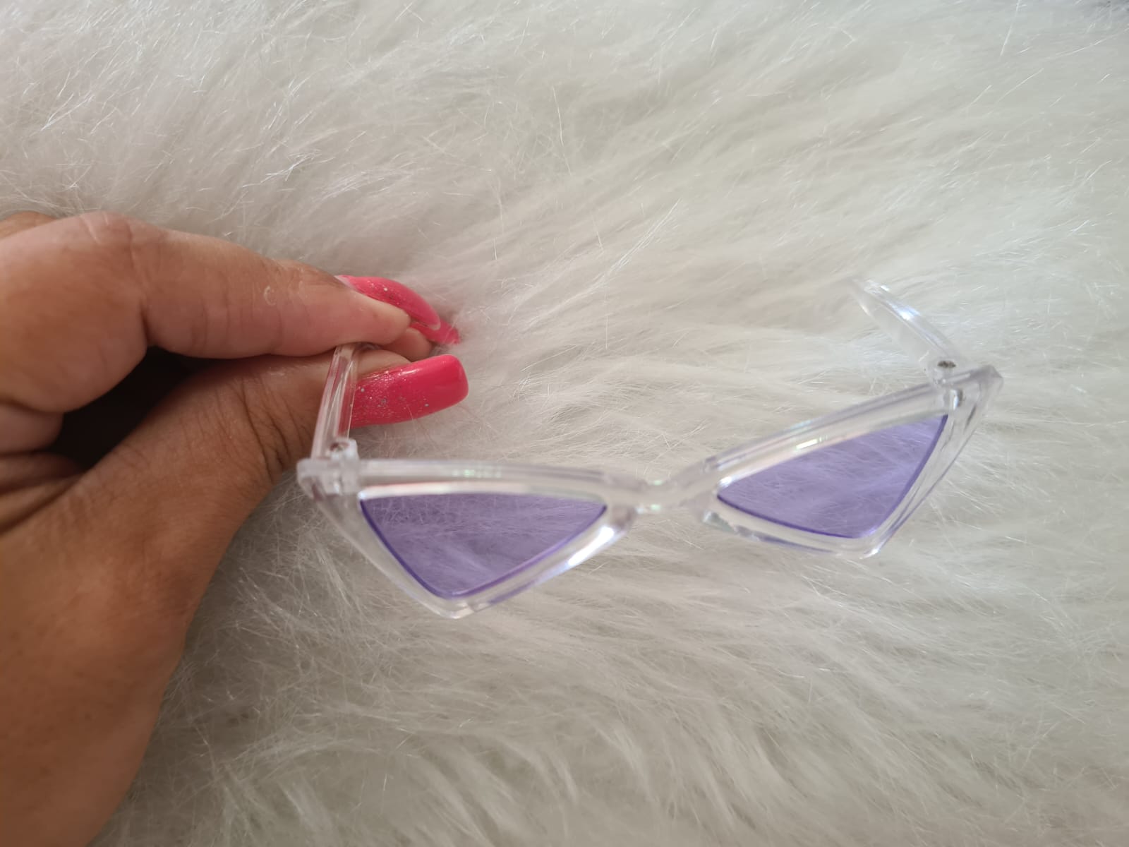 Óculos de Sol Anita Transparente Lente Lilás