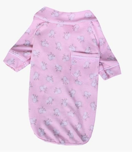 Pijama Camisa para Cachorro Ovelhinha Rosa