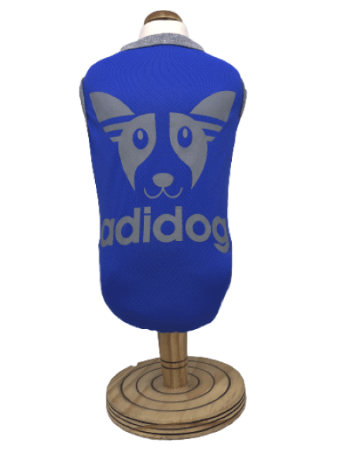 Regata para Cachorro Adidog Azul com Proteção UV