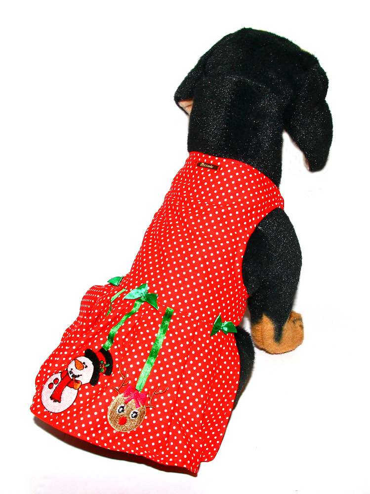 Vestido para Cachorro - Rena Vermelha - Natal