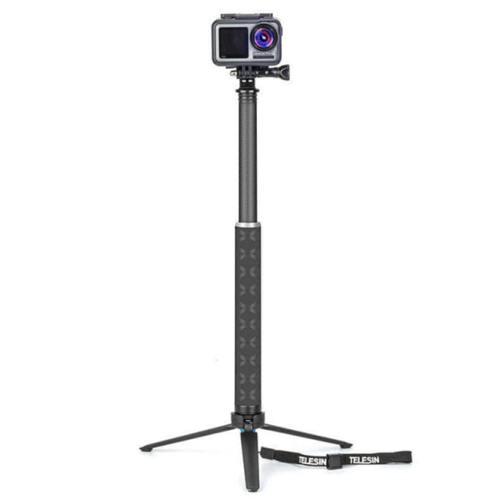 Bastão com Tripe de Selfie para Câmeras GoPro Sjcam Xiaomi - Telesin