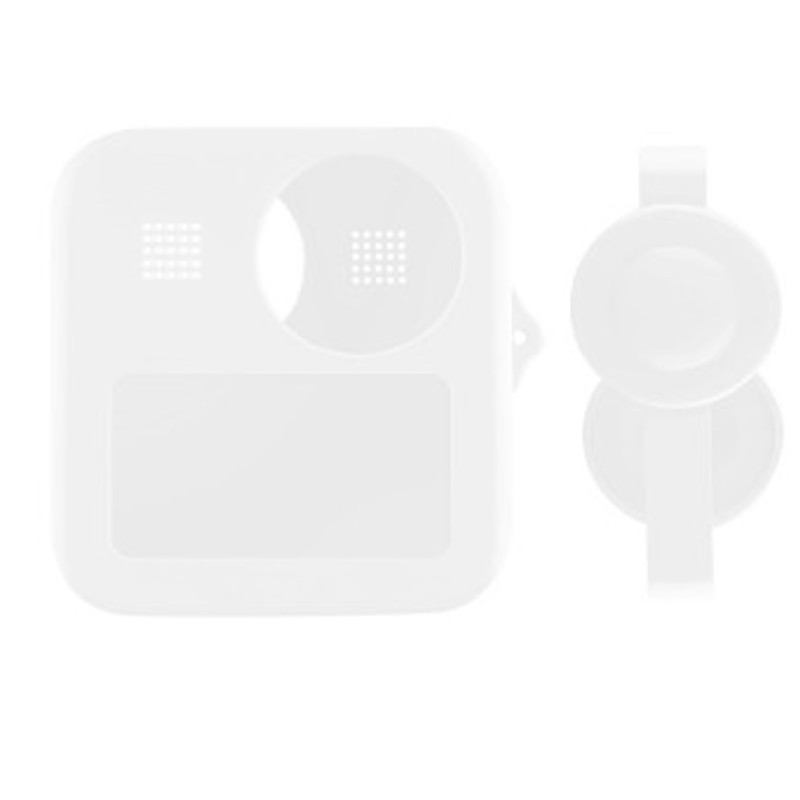 Capa em Silicone Branco + Tampa de Proteção Para GoPro Max