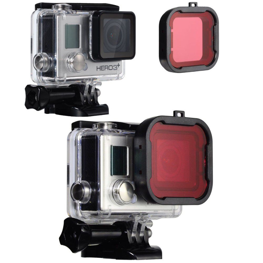 Filtro de Mergulho Vermelho para Câmeras GoPro Hero 3+, 4