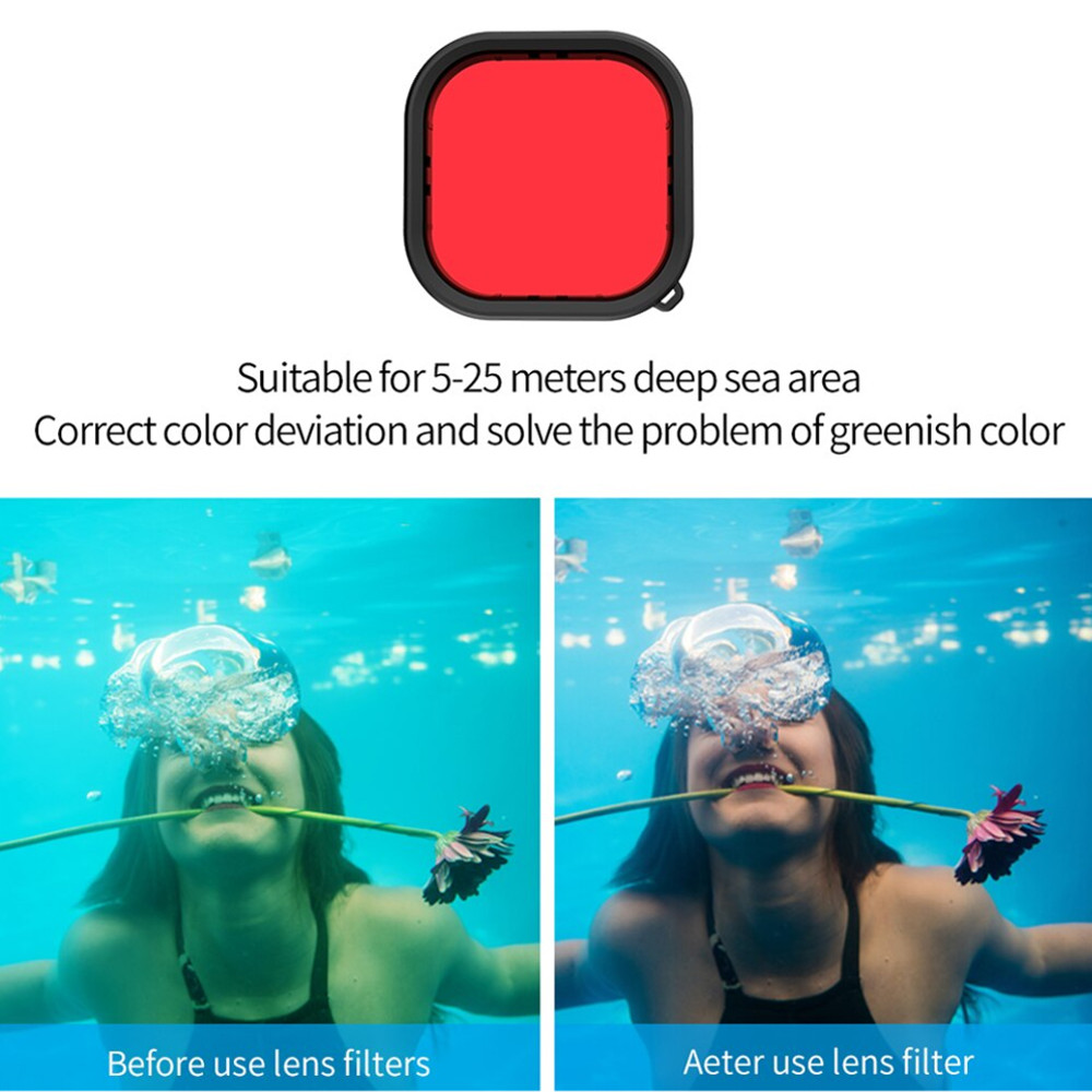 Filtro Mergulho Vermelho para GoPro 9 e 10