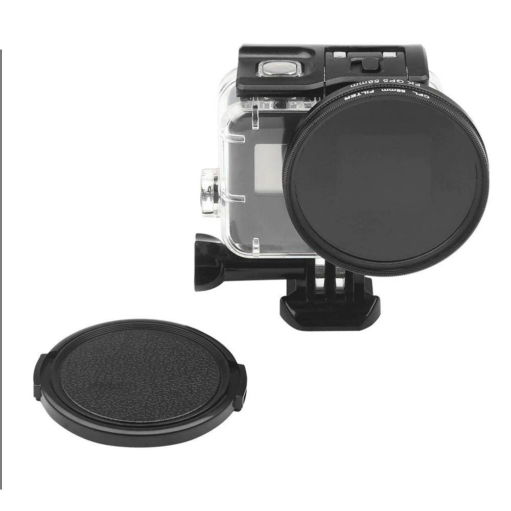 Filtro Polarizado CPL 58mm com tampa da Lente para GoPro 5, 6, 7
