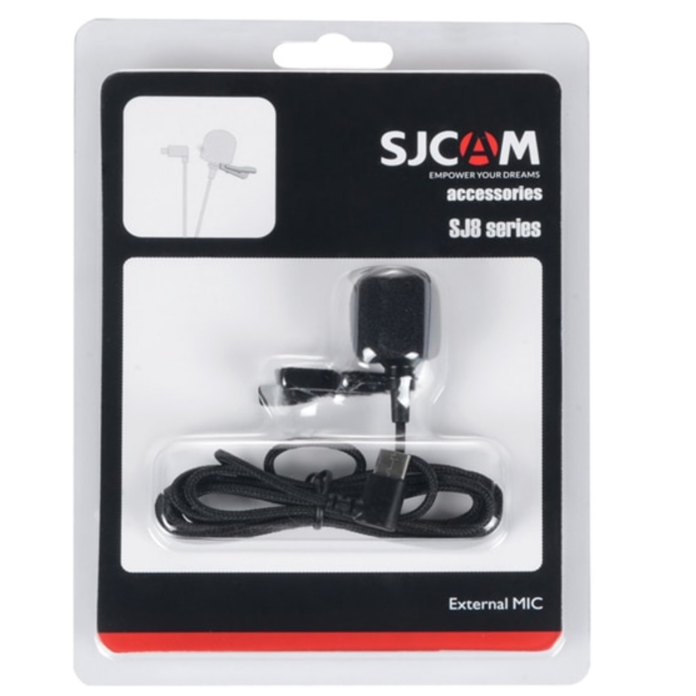 Microfone Lapela Externo ORIGINAL SJCAM SJ8 / SJ9 SJ10pro USB-C