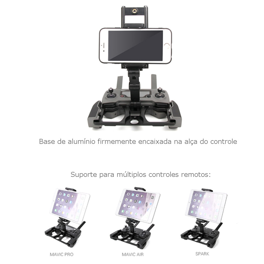 Suporte de Celular e Tablet para controles de Drones da DJI Spark e Mavic
