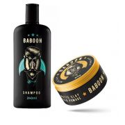 Kit - Shampoo e Pomada Modeladora Para Cabelos - Matte Clay - Baboon