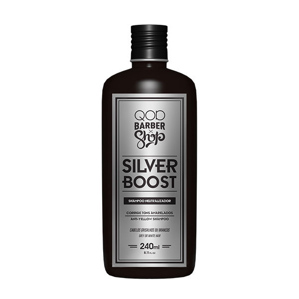 QOD Barber Shop Silver Boost - Shampoo Neutralizador 240 ml