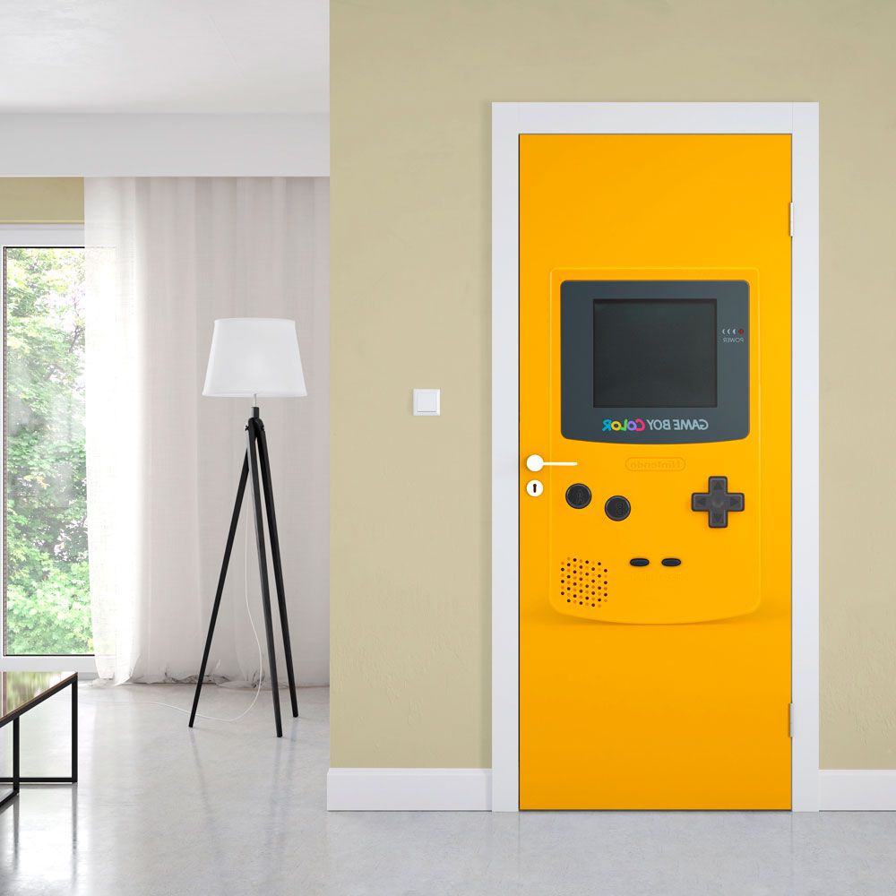  Adesivo de Porta Controle Game Amarelo