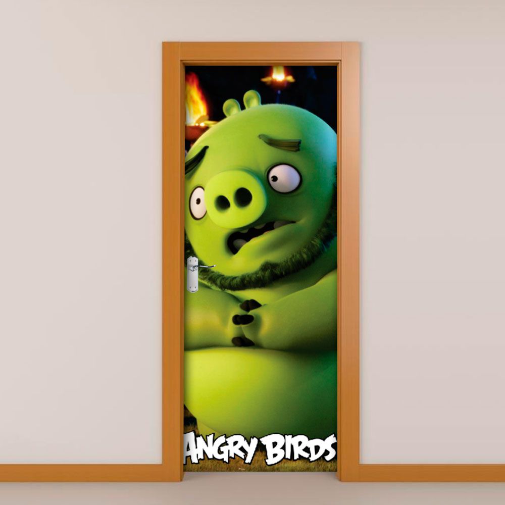 Adesivo de Porta Angry Birds Leonard
