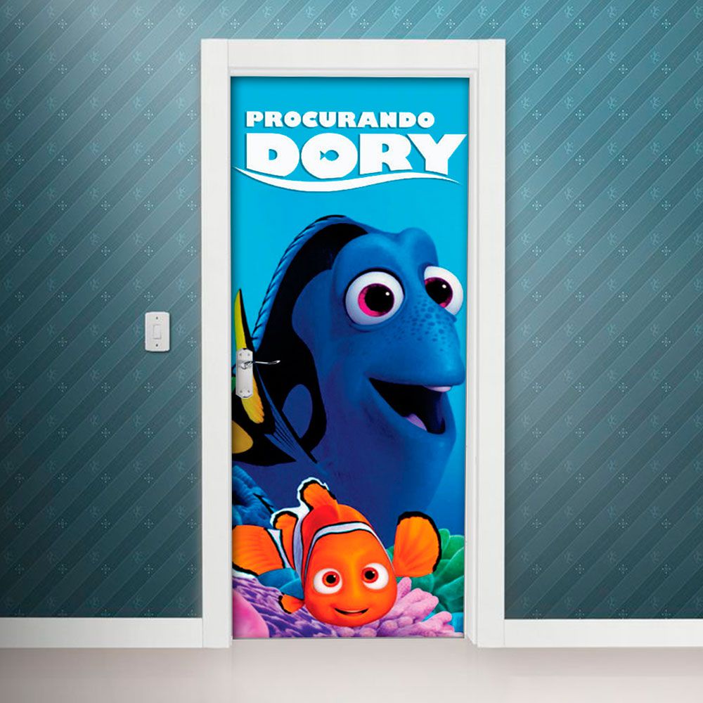 Adesivo de Porta Filme Procurando Nemo Dory