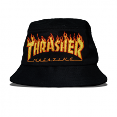 Bucket Thrasher Flame Logo Preto