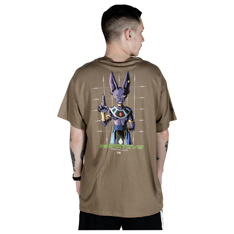 Camiseta Primitive x Dragon Ball Z Shadow Beerus Safari Green