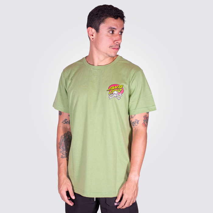 Camiseta Santa Cruz Meek Og Slasher Hand Verde Oliva 50243014