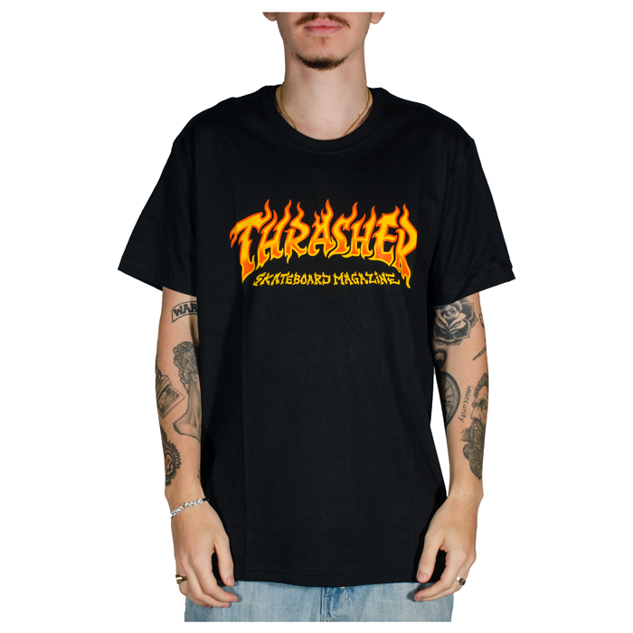 Camiseta Thrasher Fire Logo Preta 1013020037