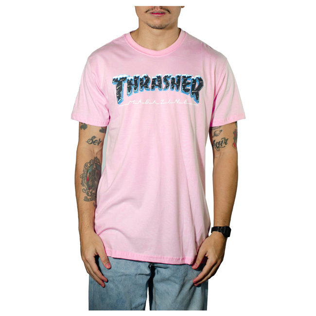 Camiseta Thrasher Ice Logo Rosa 1013020029