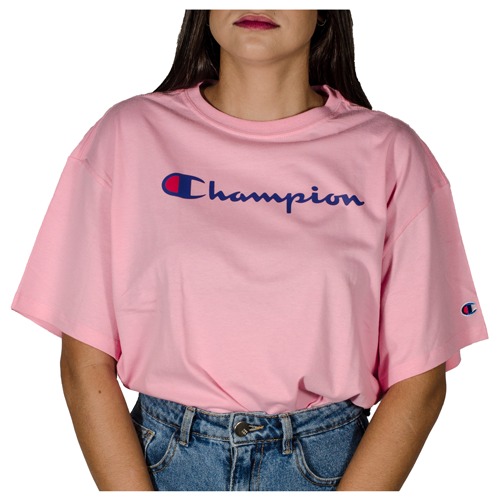 Cropped Champion Script Logo Ink - Rosa W5950B 550757