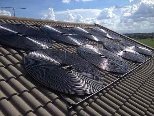 Aquecedor Solar Para Piscinas Ate 40m³ 10 Placas G1 Girassol - Controlador de Temperatura 
