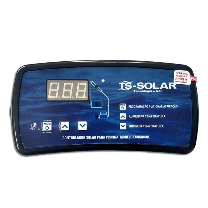 Aquecedor Solar Para Piscinas Ate 40m³ 10 Placas G1 Girassol - Controlador de Temperatura 