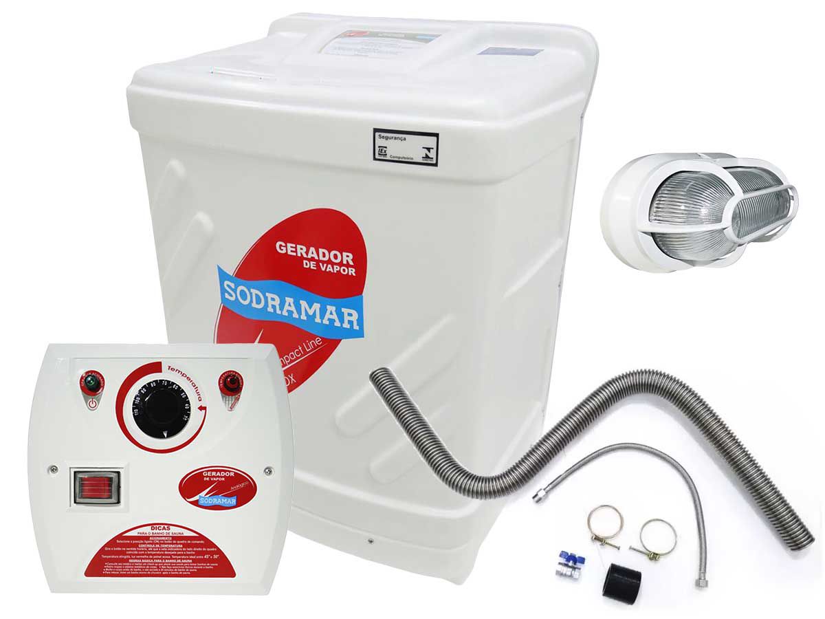 Gerador Vapor Sauna Sodramar 15 Kw + Kit Instalação + Quadro
