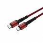 Cabo USB / USB Tipo C 3A Preto e Vermelho 01 Metro CB-P150RD C3tech