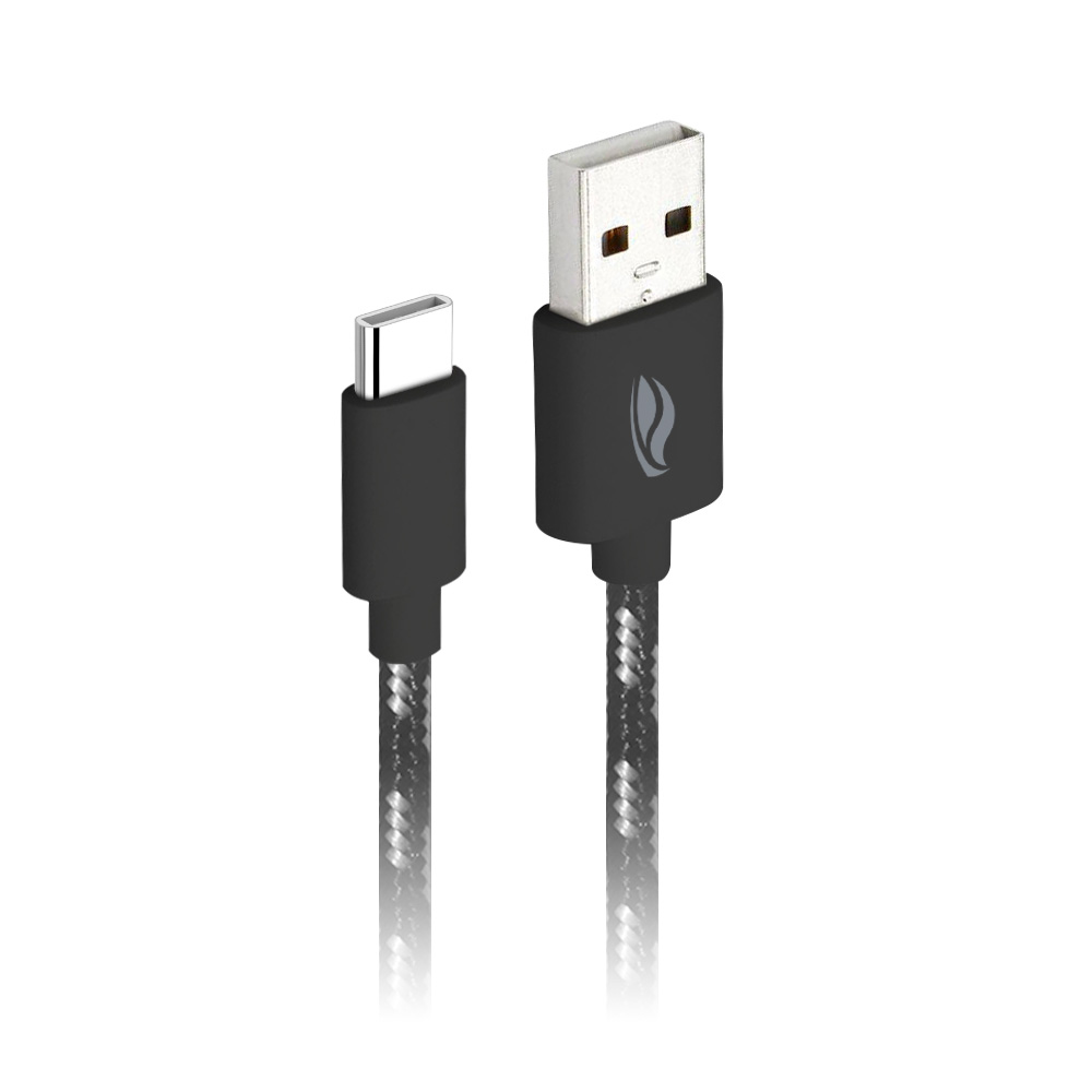 Cabo USB - USB Tipo C 1M 2A Cor Preto/Cinza CB-C11GBK - C3TECH