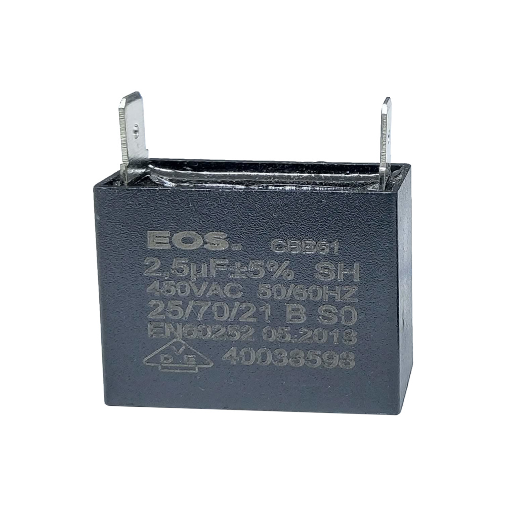 Capacitor Caixa 2,5 Mfd  450V C/2 TER- EOS D10989