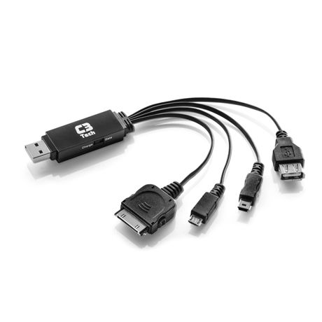Carregador Multifuncional USB 2.0 Dados 4 em 1 UC-04 - C3tech