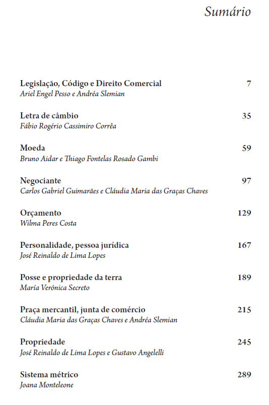 Dicionário histórico de conceitos jurídico-econômicos (2 volumes), org. de Andréa Slemian, Bruno Aidar e José Reinaldo de Lima Lopes