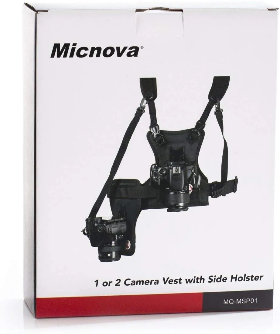 Colete Fotográfico Micnova Mq-msp01 Para Até 2 Câmeras