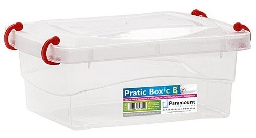 Kit Box Caixa Organizador Paramount Marmita 1 litro