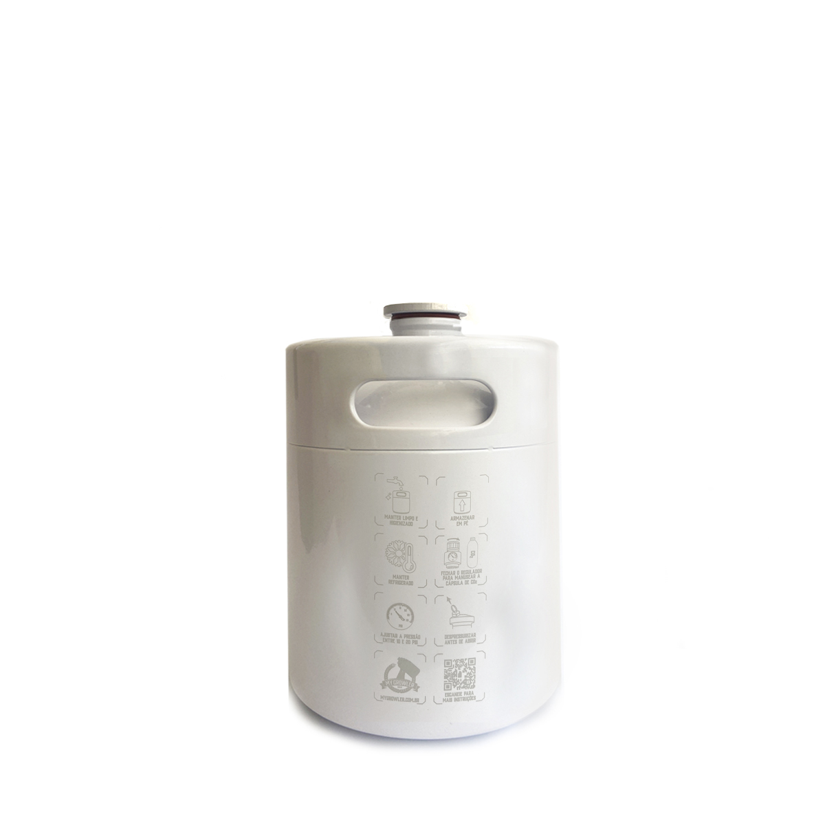 Kit My Keg: Chopeira 2L branco com torneira americana standard