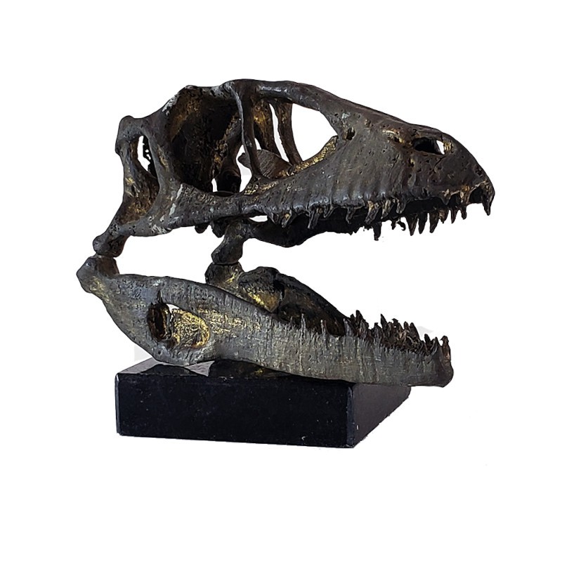 Fóssil Tiranossauro Rex em bronze