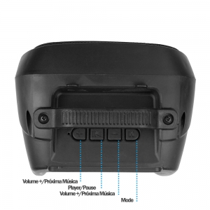 Caixa de Som Bluetooth Portátil 5 Watts RMS com Cabo Auxiliar P2 Entrada USB Micro SD XTrad XDG-55