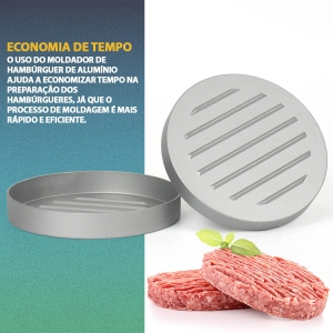 Kit 2x Espátulas Reta e Curva c/ Molde Hambúrguer Inox Chapeiro Profissional Artesanal Lanches Cozinha