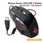 KIT Gamer LED - Teclado Semi Mecânico KP-2043A + Mouse Ergonômico GM-700 + Mouse Pad LED RGB 7 Cores MP-LED2535 + Fone Headset GH-X2000